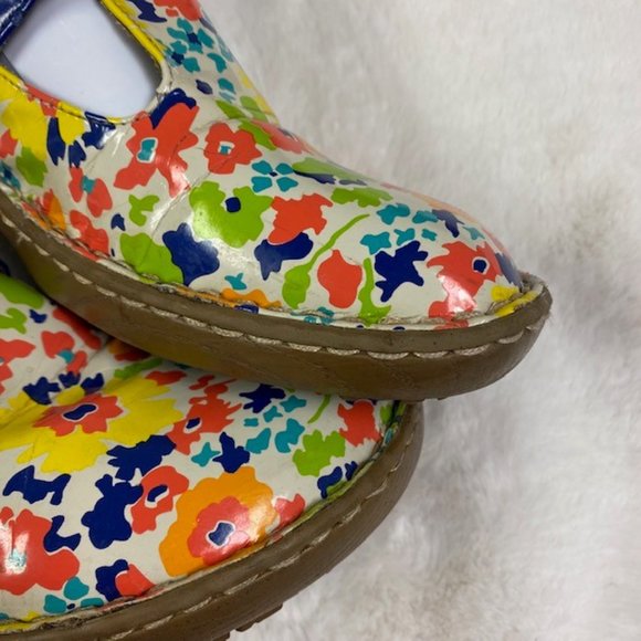 Lila SureGrip Womens Bailey Blue Floral Open Back Clog Slip‎ Resistant, size 8.5 - Picture 8 of 15